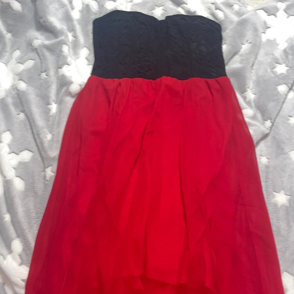 Formal red and black dress